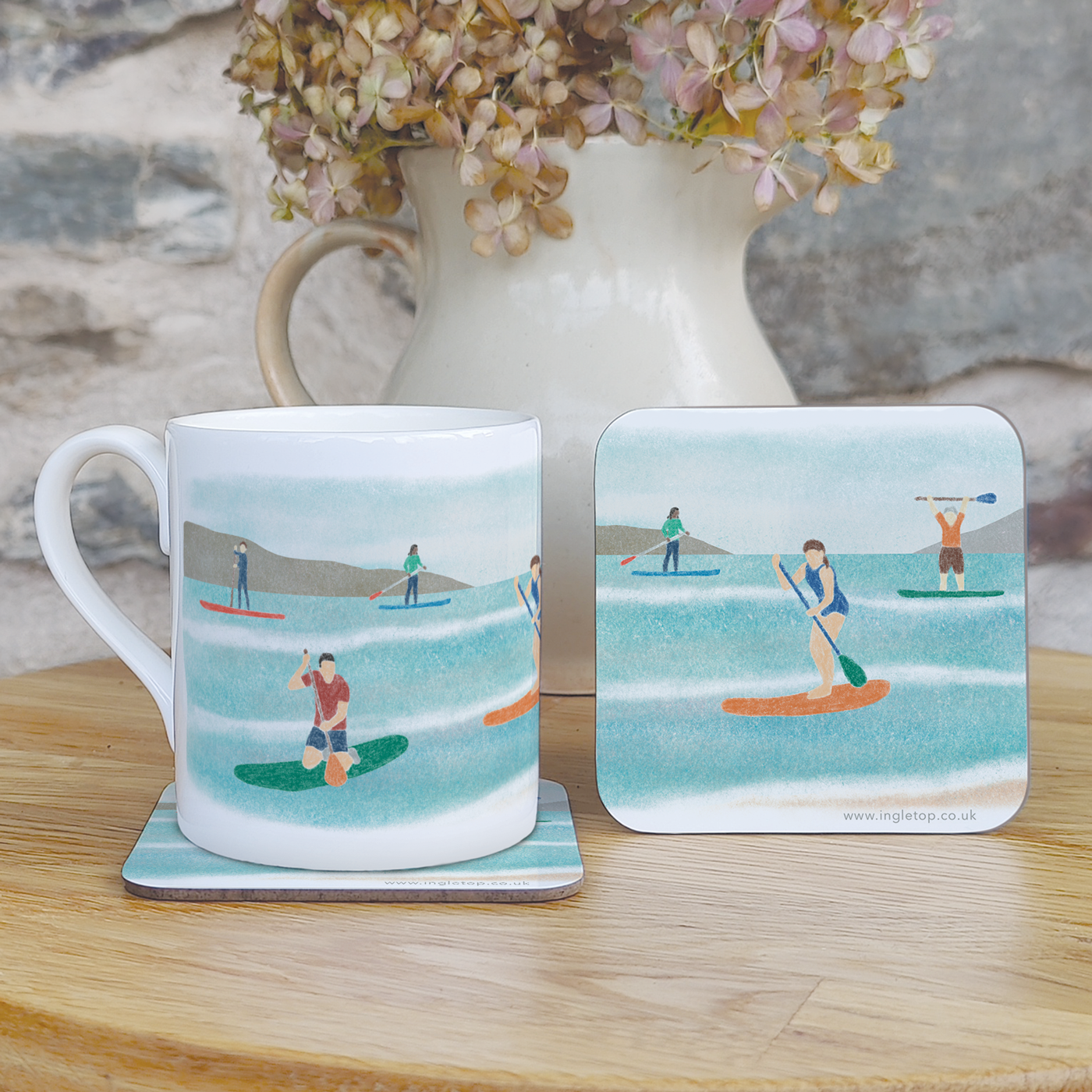 Ingletop – wholesale Coffee/tea cup – Paddleboarding Mug2