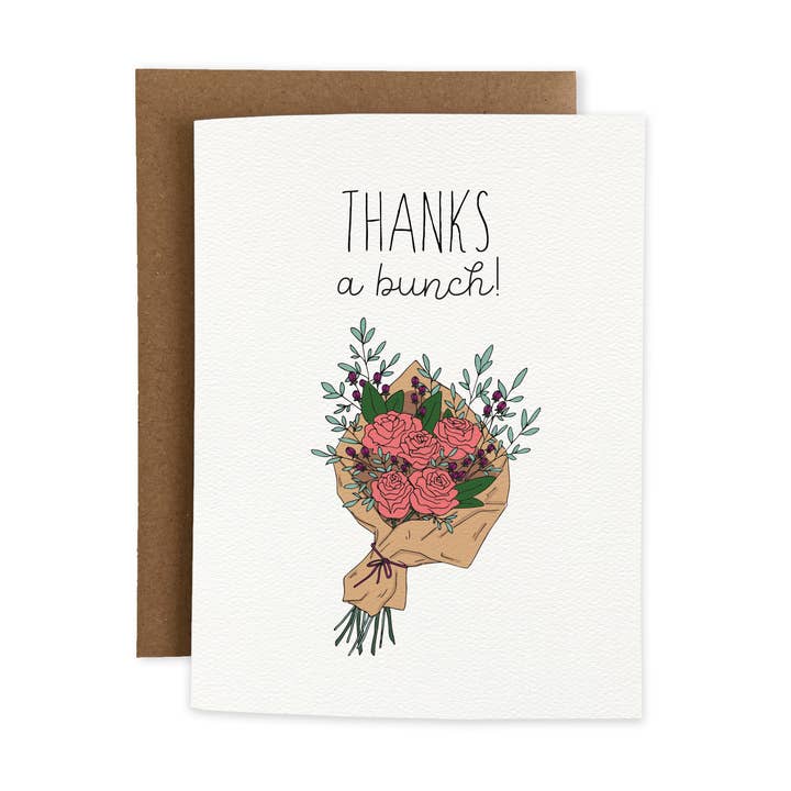 Joli Pop Paper Co. - Wholesale Thank You Card - Thanks a Bunch0