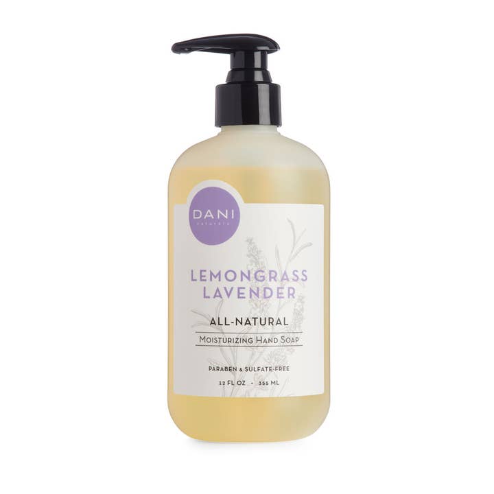 Lemongrass Lavender Hand Soap 12oz for wholesale by DANI Naturals