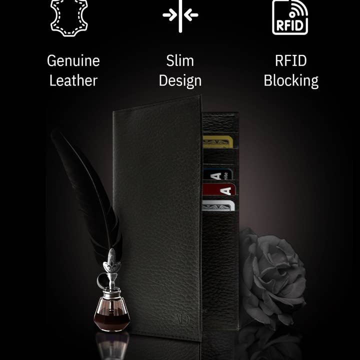 Access Denied Accessories - Wholesale Wallet - Unisex - Genuine Leather Checkbook Cover For Women &Men RFID Blocking20