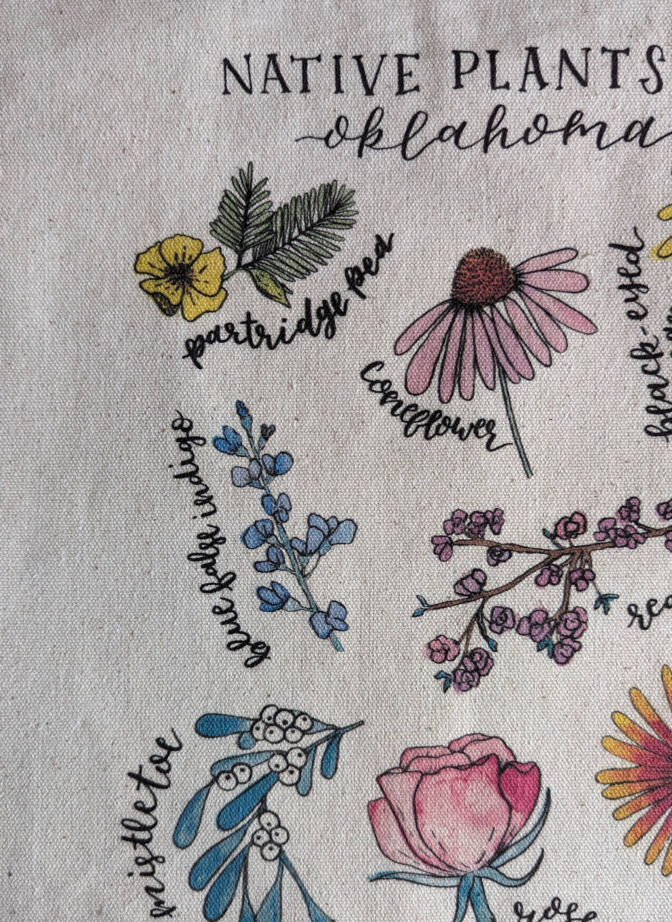 Kallos Ink - Wholesale Tote Bag - Women's - Native Plants of Oklahoma Tote Bag5