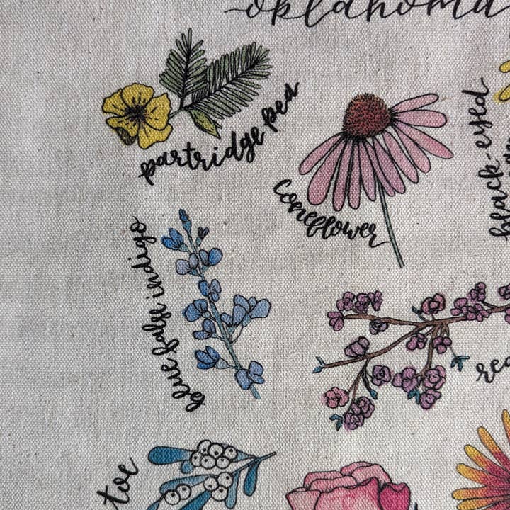 Kallos Ink - Wholesale Tote Bag - Women's - Native Plants of Oklahoma Tote Bag5