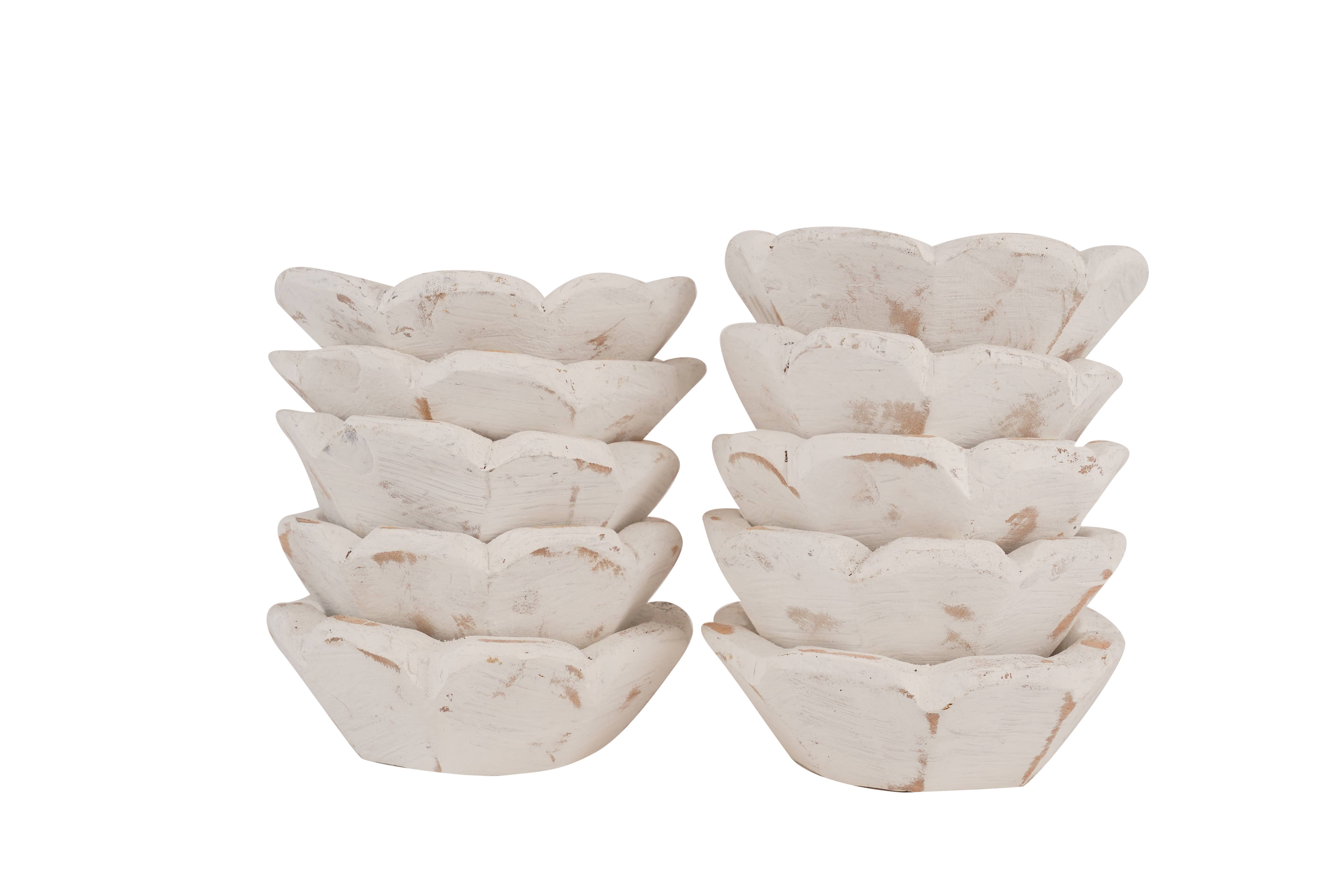 My Amigos Imports - Wholesale Candle holder - Stubby™ Mini Flower Dough Bowl-Candle Ready-6 inches17