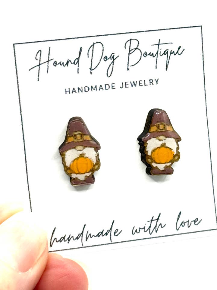 Thanksgiving-Wichtel-Ohrringe für den Großhandel von Hound Dog Boutique