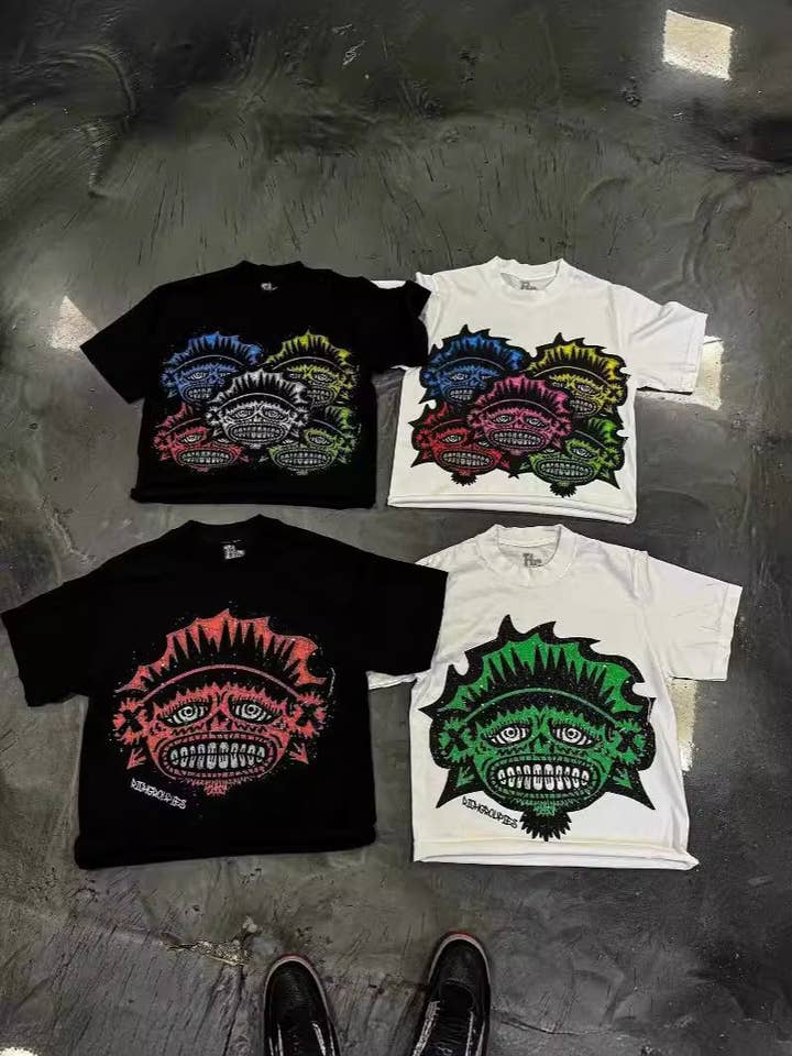 SALINA TRADING INC - Wholesale Screen Printed T-Shirt - Men's - Y2K Retro Gothic Oversized Graphic Tee for Men4