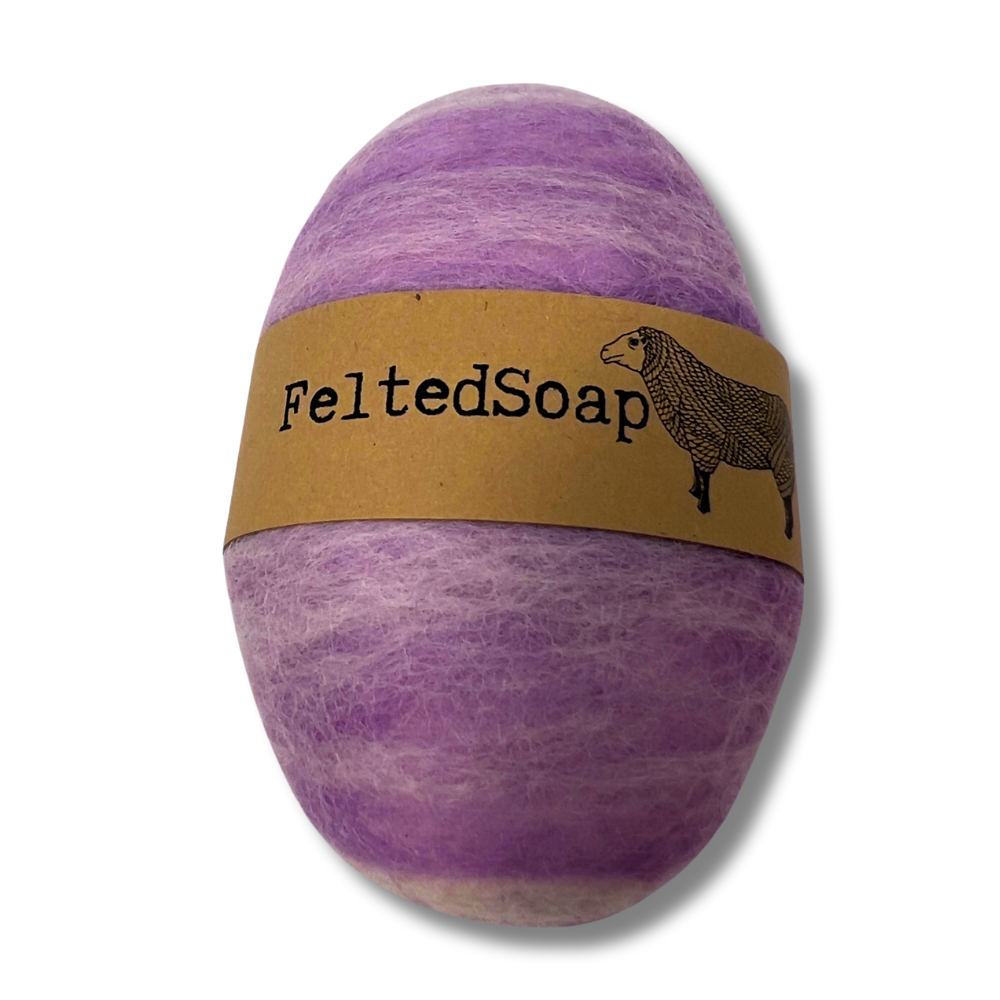 Twisted Purl LLC - Wholesale Bar Soap - Felted Soap PASTEL & WHITE in light rainbows SPRING colors7