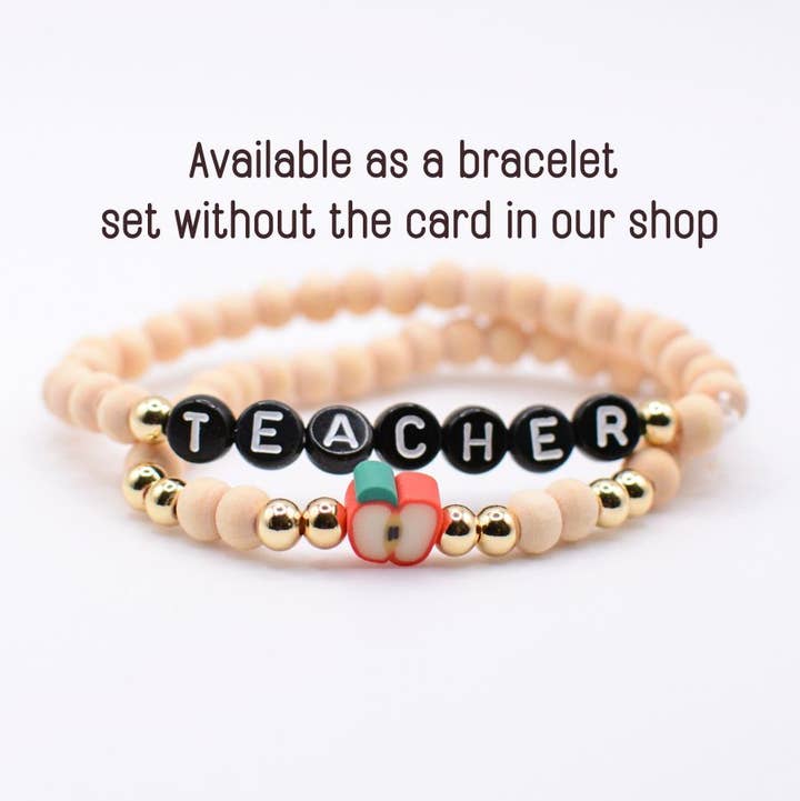 Two and Crew - Faith Based Jewelry & Gifts - Wholesale Beaded Bracelet - Teacher Bracelet Gift Set – Personalized Thank you Card8