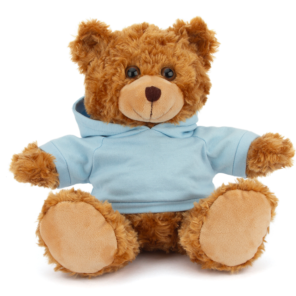 Plushland – wholesale Stuffed/plush toy – Kids & baby – 11" Personalized Teddy Bear in Hoodie | Custom Sitting Bear3