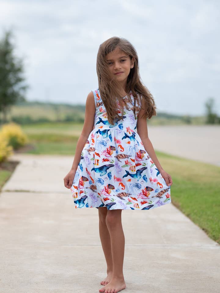 Vestido Ondas e Maravilhas por atacado de Riley & Rett