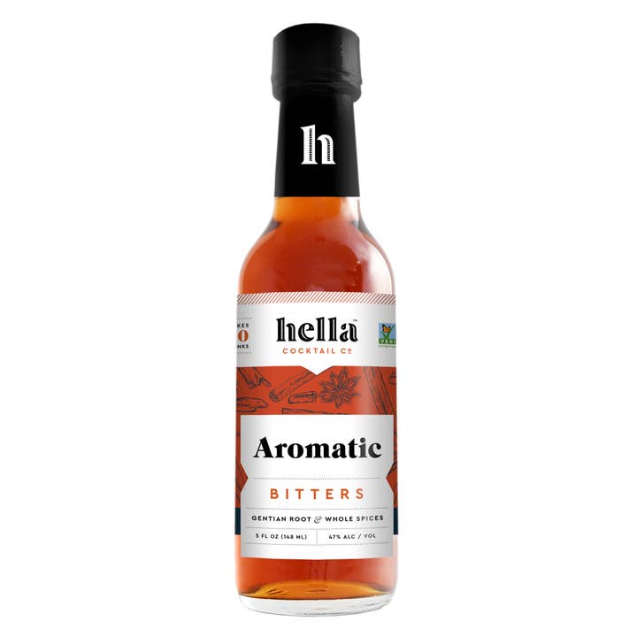 Hella Cocktail Co. - Wholesale Bitters - Cocktail Bitters: Aromatic, 5oz (Certified Non-GMO)