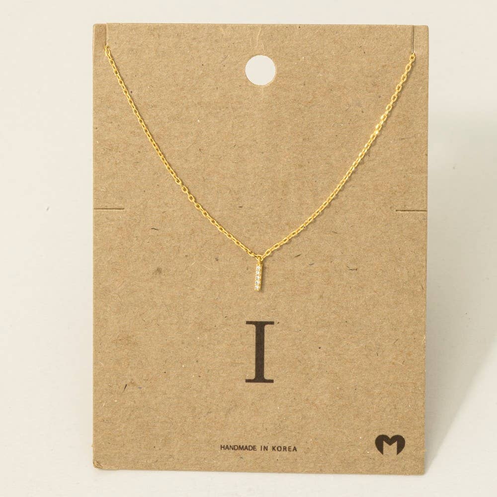 Fame Accessories - Vendita all'ingrosso Collana con ciondolo/pendaglio - Mini collana iniziale con strass19