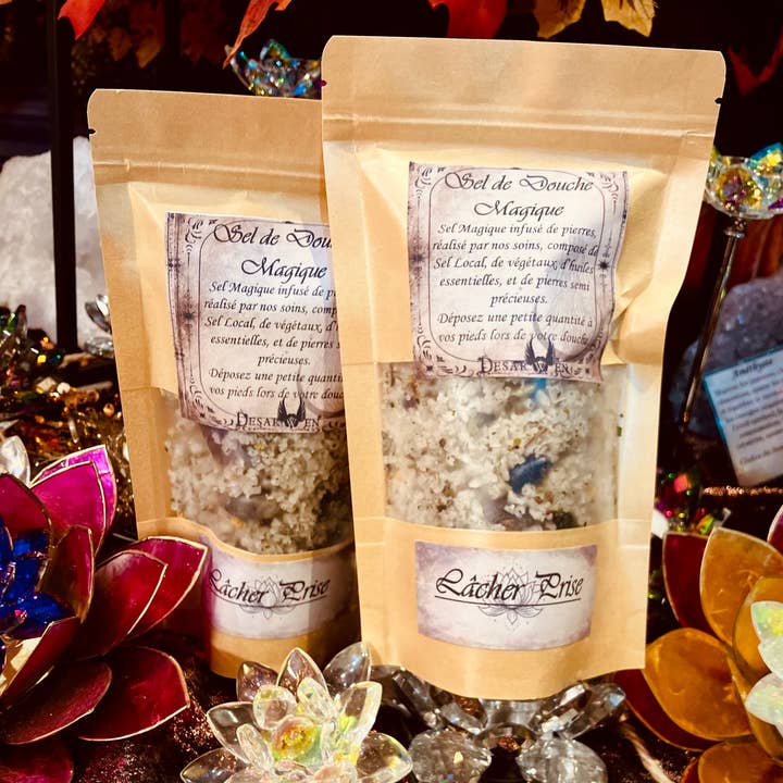 Magical salts ritual shower let go for wholesale by Desarwen
