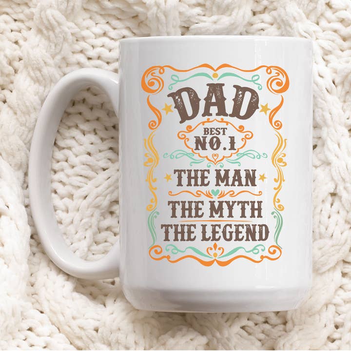 15oz Father's Day Mug The Man The Legend Coffee Mug for wholesale by P E T I T R U E