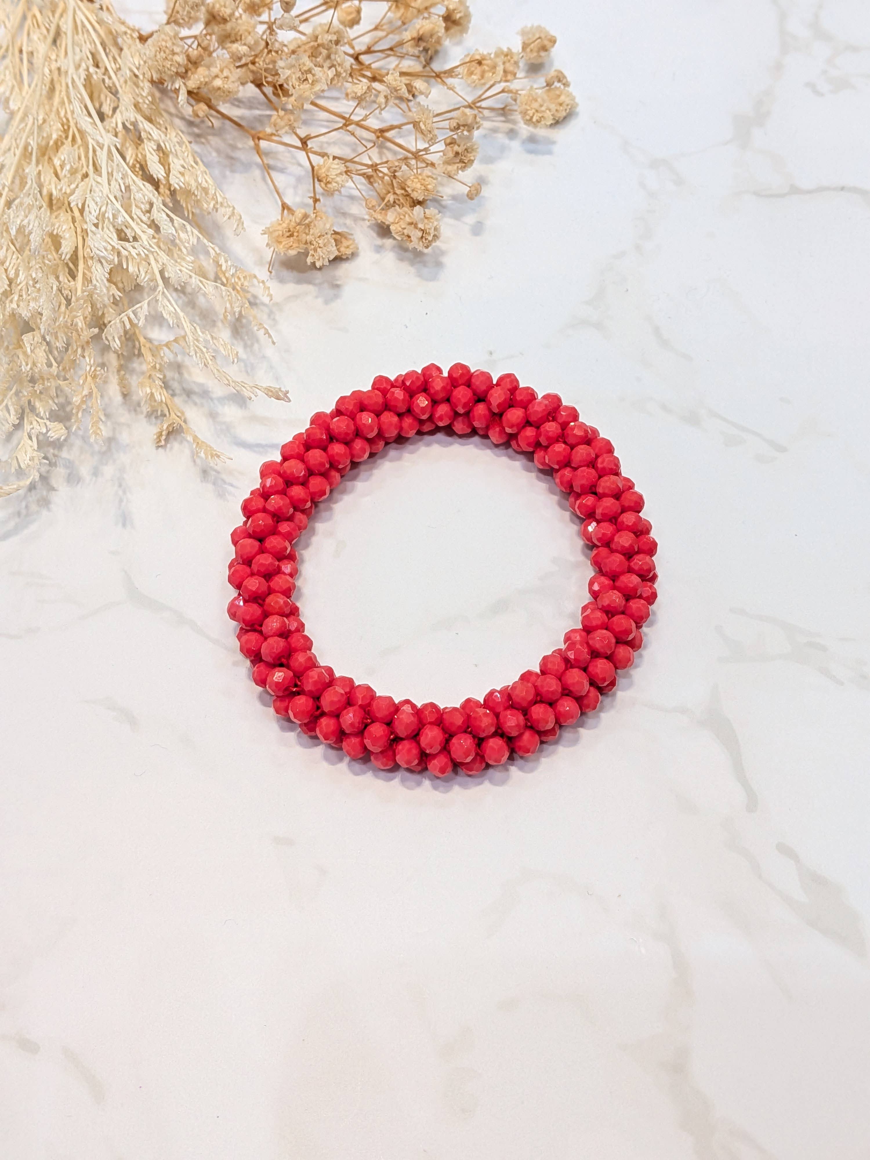 LOLO & YAYA - Wholesale Link & Chain Bracelet - Red-tone crystal effect bracelet23
