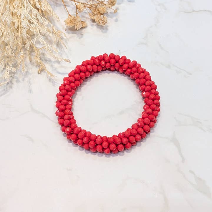 LOLO & YAYA - Wholesale Link & Chain Bracelet - Red-tone crystal effect bracelet23