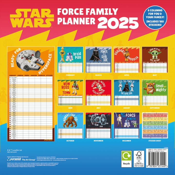 Wholesale Star Wars 2025 Family Planner Calendar for your store - Faire wholesale-star-wars-2025-family-planner-calendar-for-your-store-faire