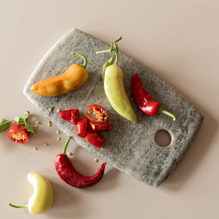 Soren 10" Beige Marble Serving Board for wholesale by Foreside Home & Garden