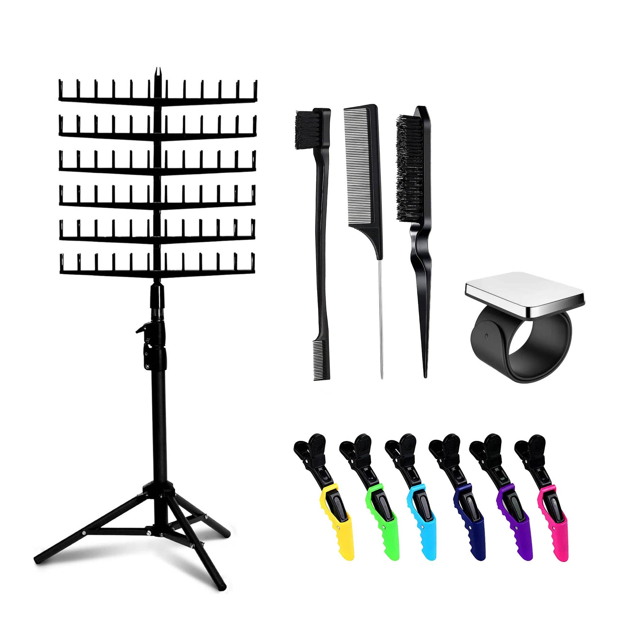 Laflare - Wholesale Jewelry Box/Organizer - BRAID BOND TRIPOD RACK 144 PEGS BRAIDING HAIR STAND0