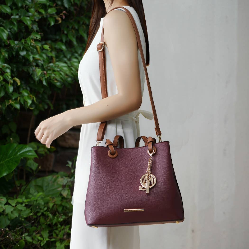 MKF Collection - Vente Tote bag – femme - Sac cabas pour femme en cuir végétalien MKF Kearny avec portefeuille18