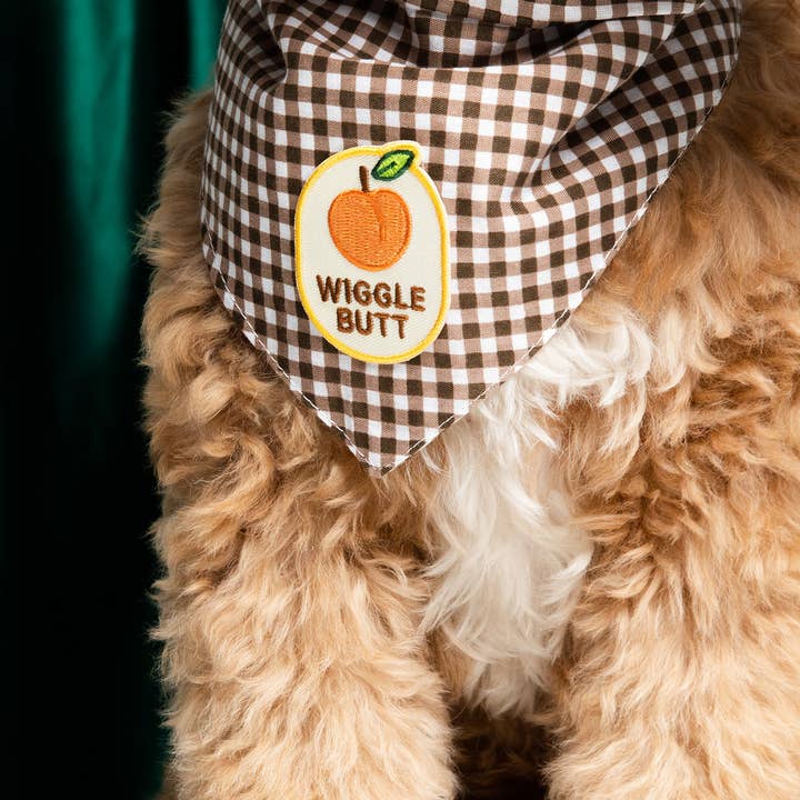 Scout's Honour Pty Ltd – wholesale Pet bandana – Dog – Brown Gingham Scout Bandana for dogs2