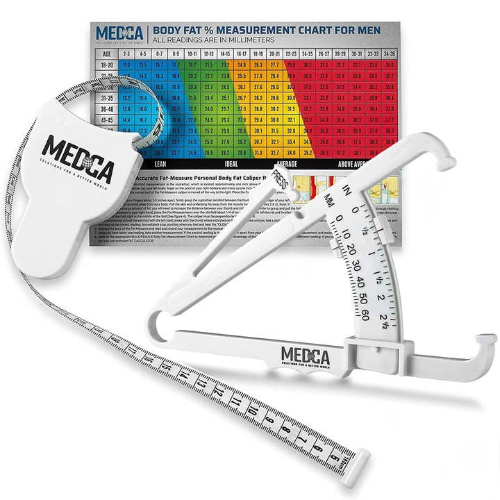 Pince à graisse corporelle et ruban à mesurer blanc pour la vente par MEDca