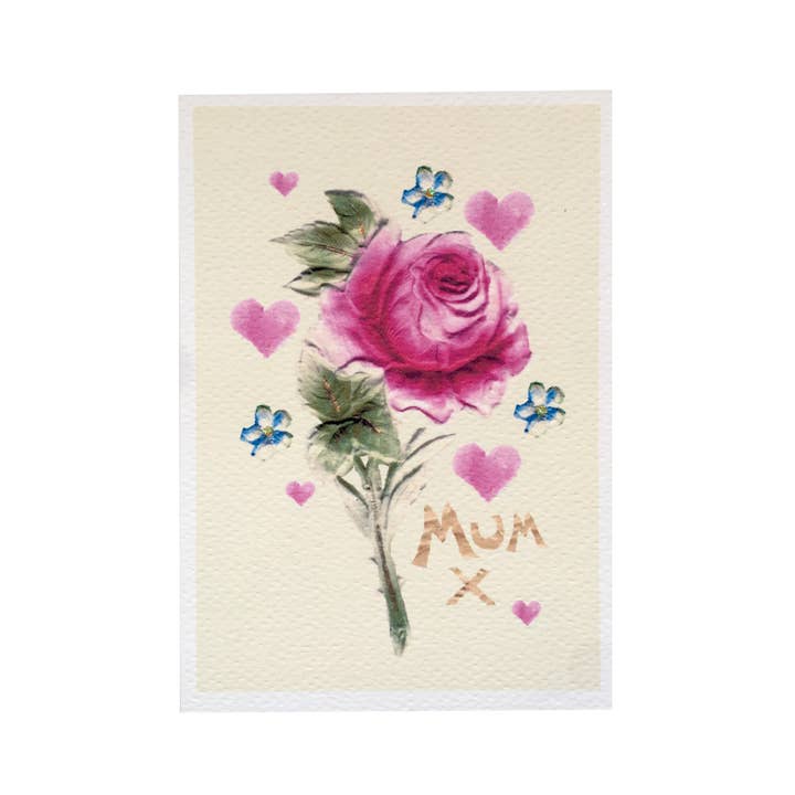 Carte Postale Fête des Mères - Rose 2 pour la vente par Rosie Wonders
