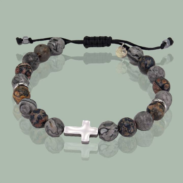 2223 Marble Cross armbånd til mænd for engroshandel hos LOetMA