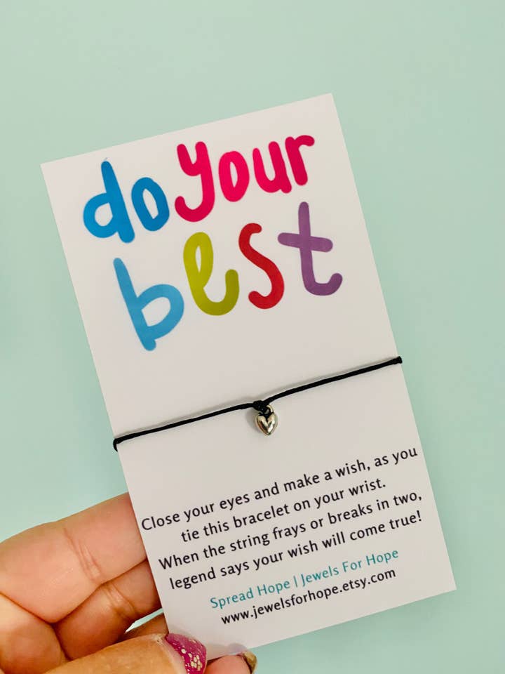 Do Your Best Inspirational Wish Bracelet - Positive Vibes for wholesale by Jewels For Hope