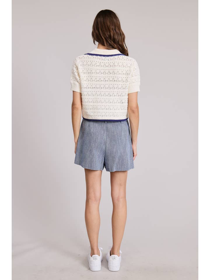 FLAT WHITE - Wholesale Knit Sweater - Women's - Young Polo Sweater Top