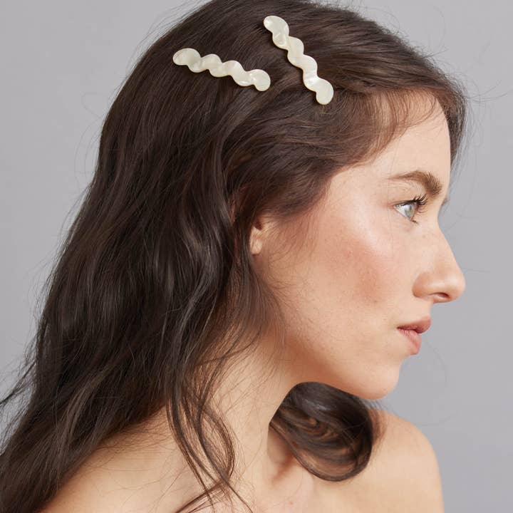 Tiepology - Wholesale Hair Pin - Eco Cloud Wave Slide Hair Pin Set
