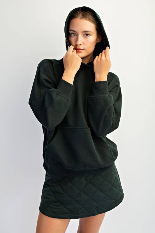 Sunday Morning - Wholesale Jacket - Women's - J383137-Oversized Fleeced Terry Hoodie15