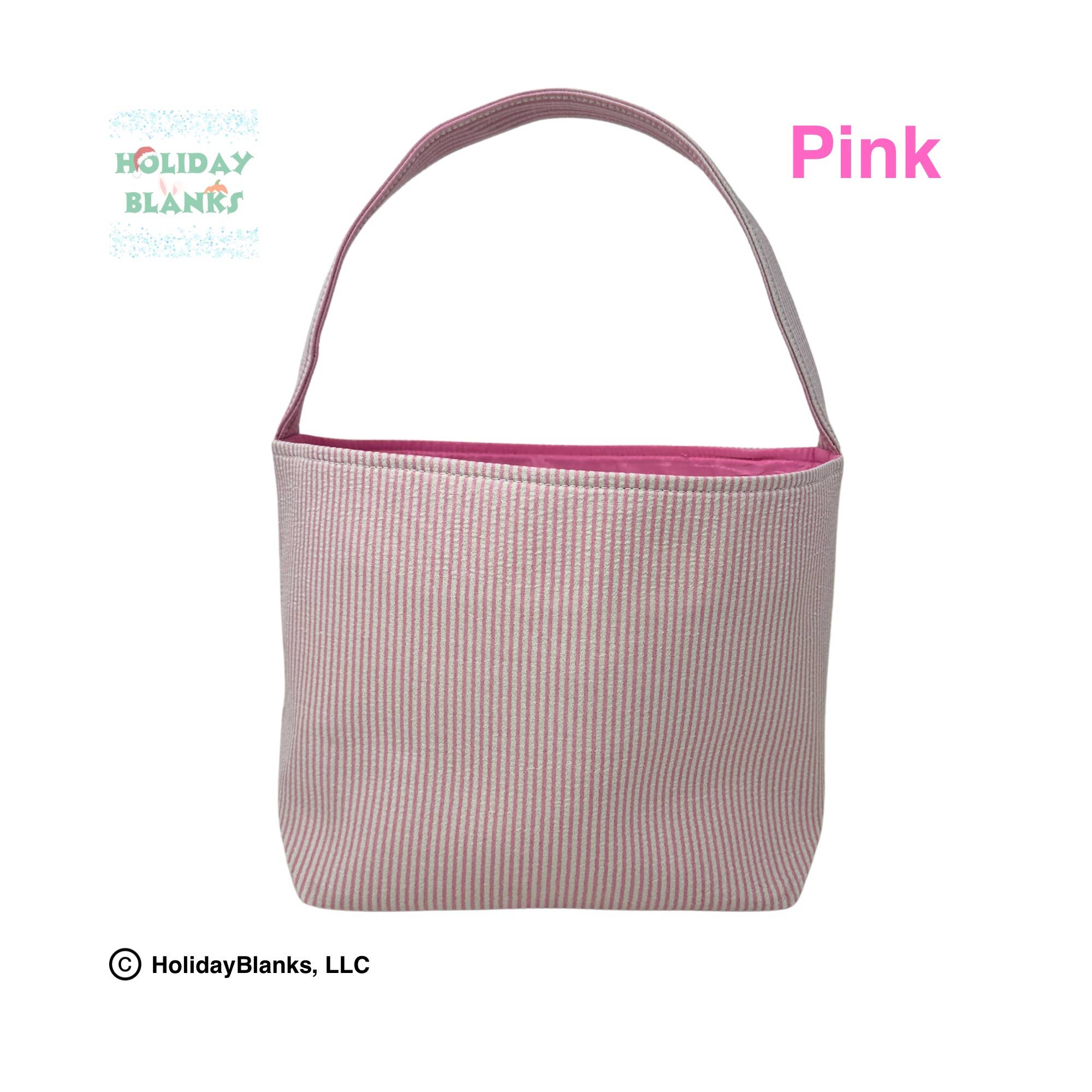 Holiday Blanks - Wholesale Basket - Easter or Halloween Seersucker basket embroidery blanks1