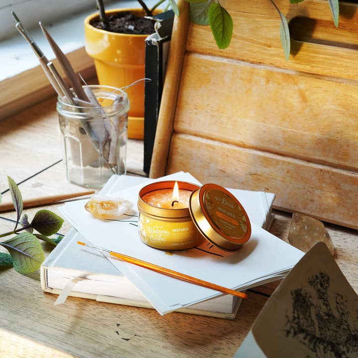 Bee Lucia Wellness Co. - Wholesale Travel Candles - Inspired Wellness Candle® - 4oz Travel Tin4