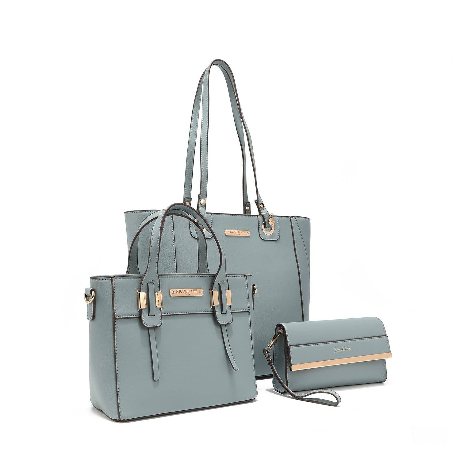 Nicole Lee - Wholesale Shoulder Bag - Women's - CONJUNTO DE 3 PIEZAS (Shopper, Bolso pequeño, Neceser)13