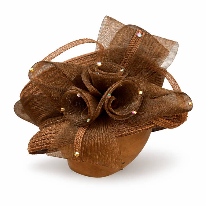 2051 - Women’s Elegant Mesh Flower Dress Hat for wholesale by Maspros