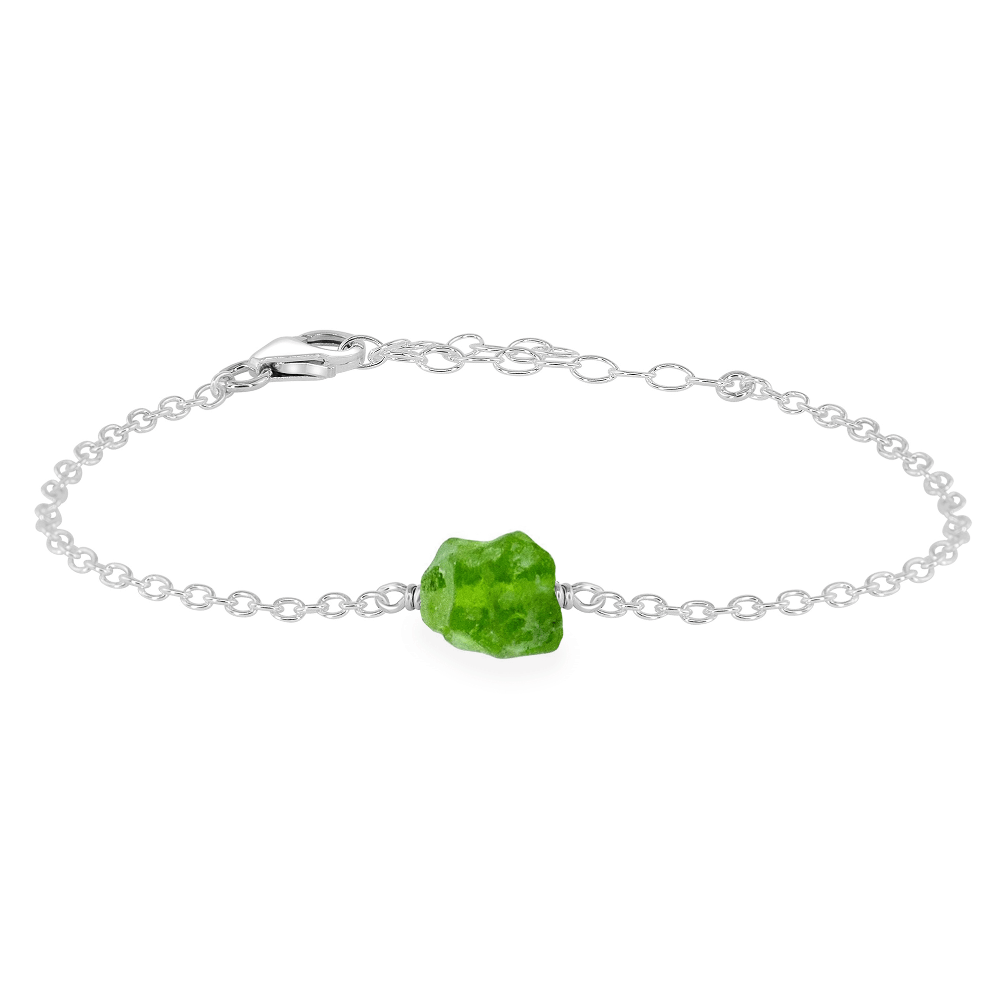 Luna Tide - Wholesale Charm/dangle bracelet - Raw Peridot Crystal Nugget Bracelet0