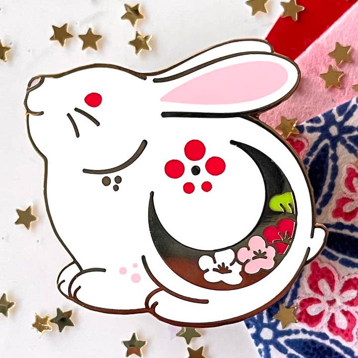 Rabbit / Usagi • Lunar New Year Zodiac Animal • Enamel Pin for wholesale by Shishido Creative