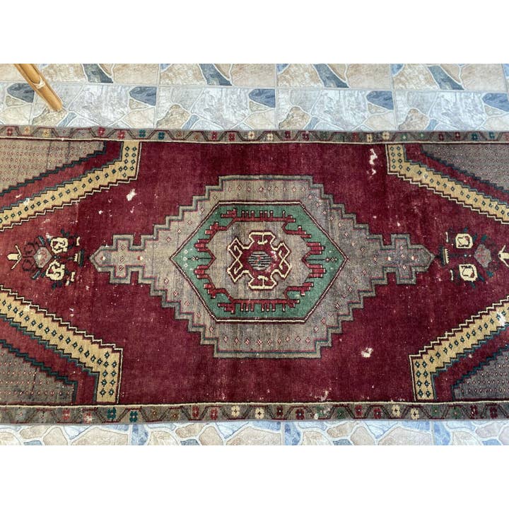 Oushak Rugs - Wholesale Area Rug - Vintage Turkish Handmade Wool Geometric Rug11