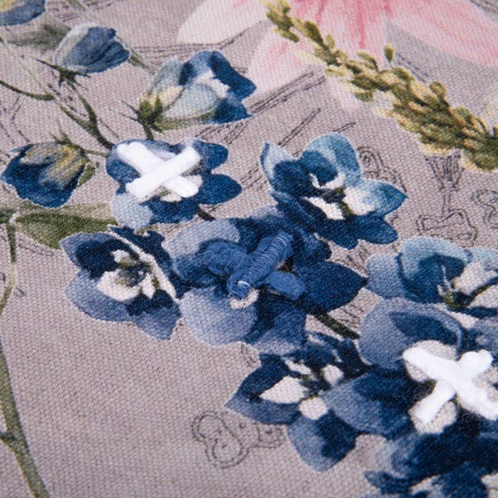 STP - Wholesale Table Runner - Wildflowers Cotton Embroidered Table Runner