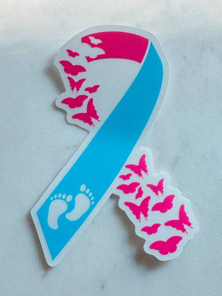 Pregnancy And Infant Loss Awareness Weatherproof Sticker for wholesale by Vandy Visuals Shop