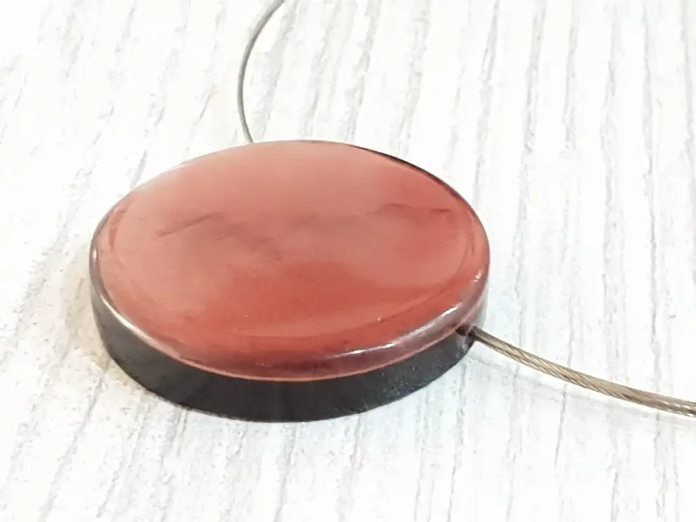 Gloria-Maris - Vendita all'ingrosso Collana con ciondolo/pendaglio - Collana corta in capiz / pendente ca. 35mm / BG-06011