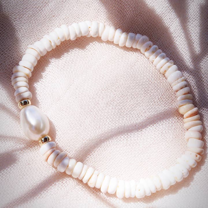 Ke Aloha Jewelry - Wholesale Beaded Bracelet - Choose your Stretchy Puka Shell Bracelet - Ali'ikai