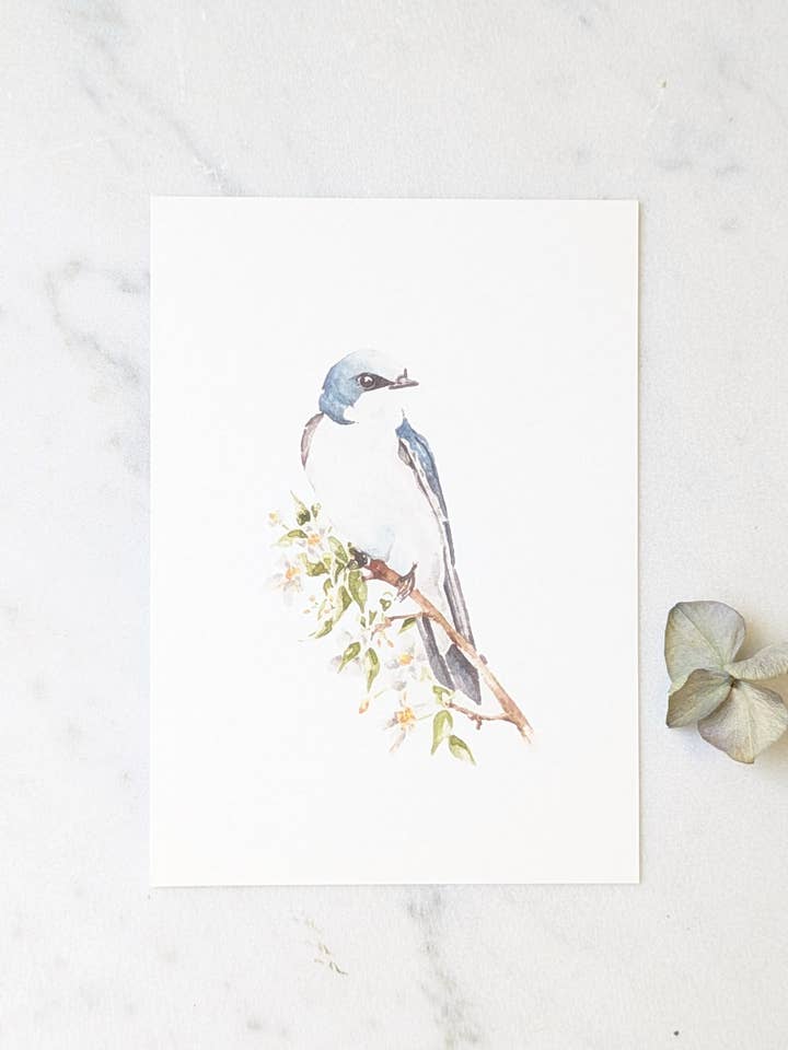 Art print House Martin | Handmade | bio top paper for wholesale by ArtworkByMadelon