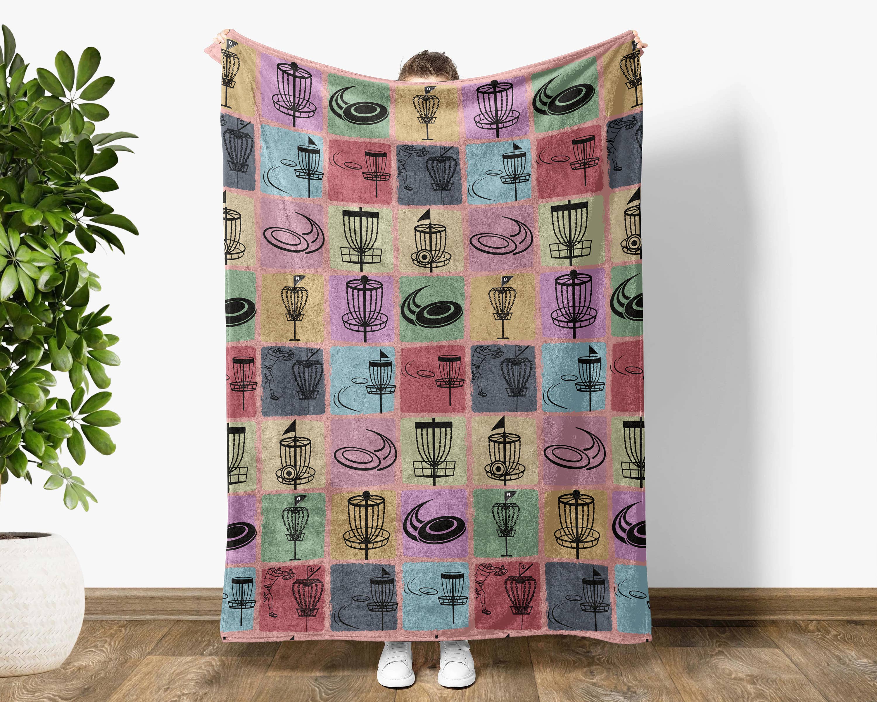 Vivtrek - Wholesale Throw Blanket - Disc Golf Blanket, Frisbee Lover Throw Gift for Disc Golfers3