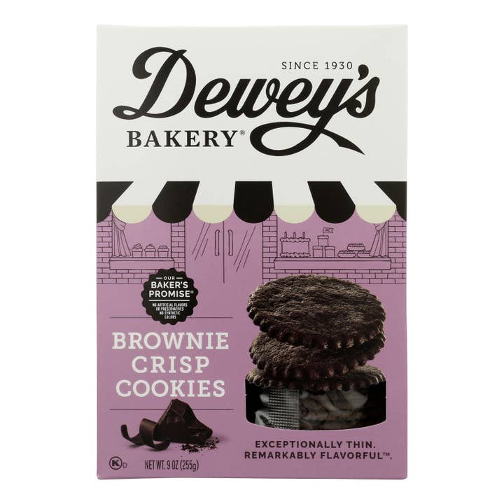 Deweys Bakery - Cookies Brownie Crisp - Case of 6 - 9 OZ for wholesale by Everyday Supply Co