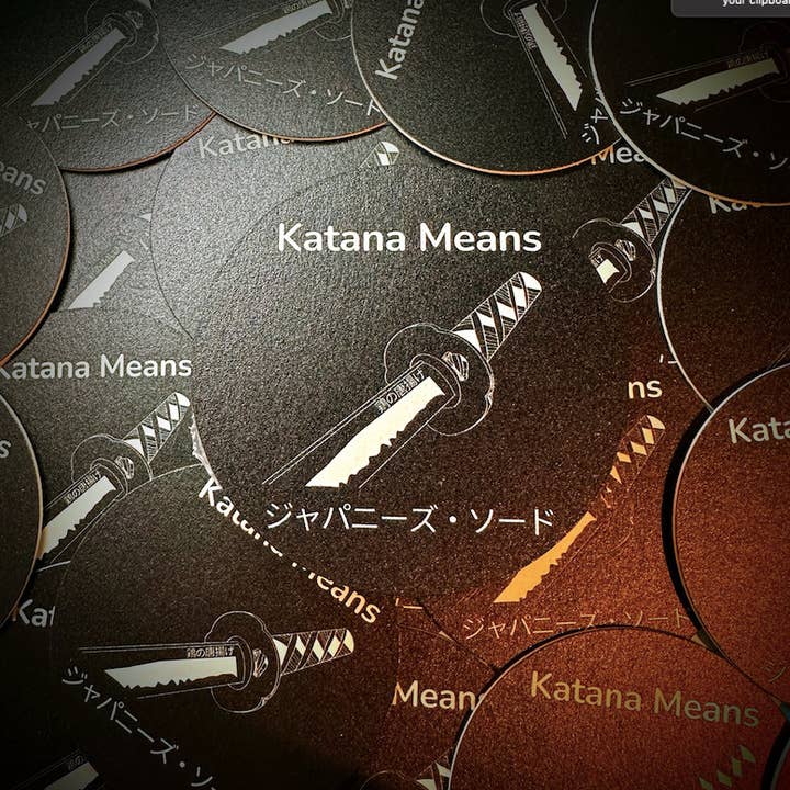 Set di sottobicchieri giapponesi con katana assorbente per la vendita all'ingrosso da parte di Angelic Angel Gifts