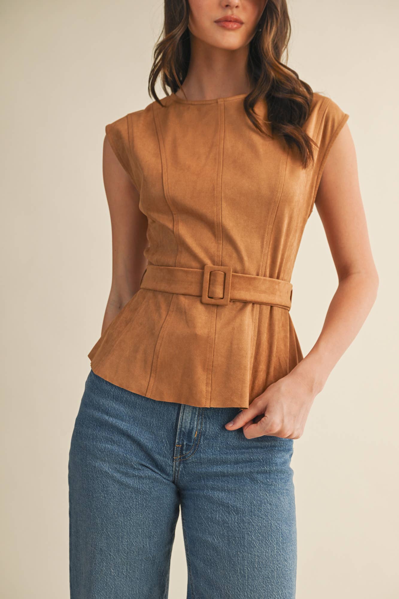 Mustard Seed – wholesale Blouse – Women’s – BELTED PEPLUM TOP4