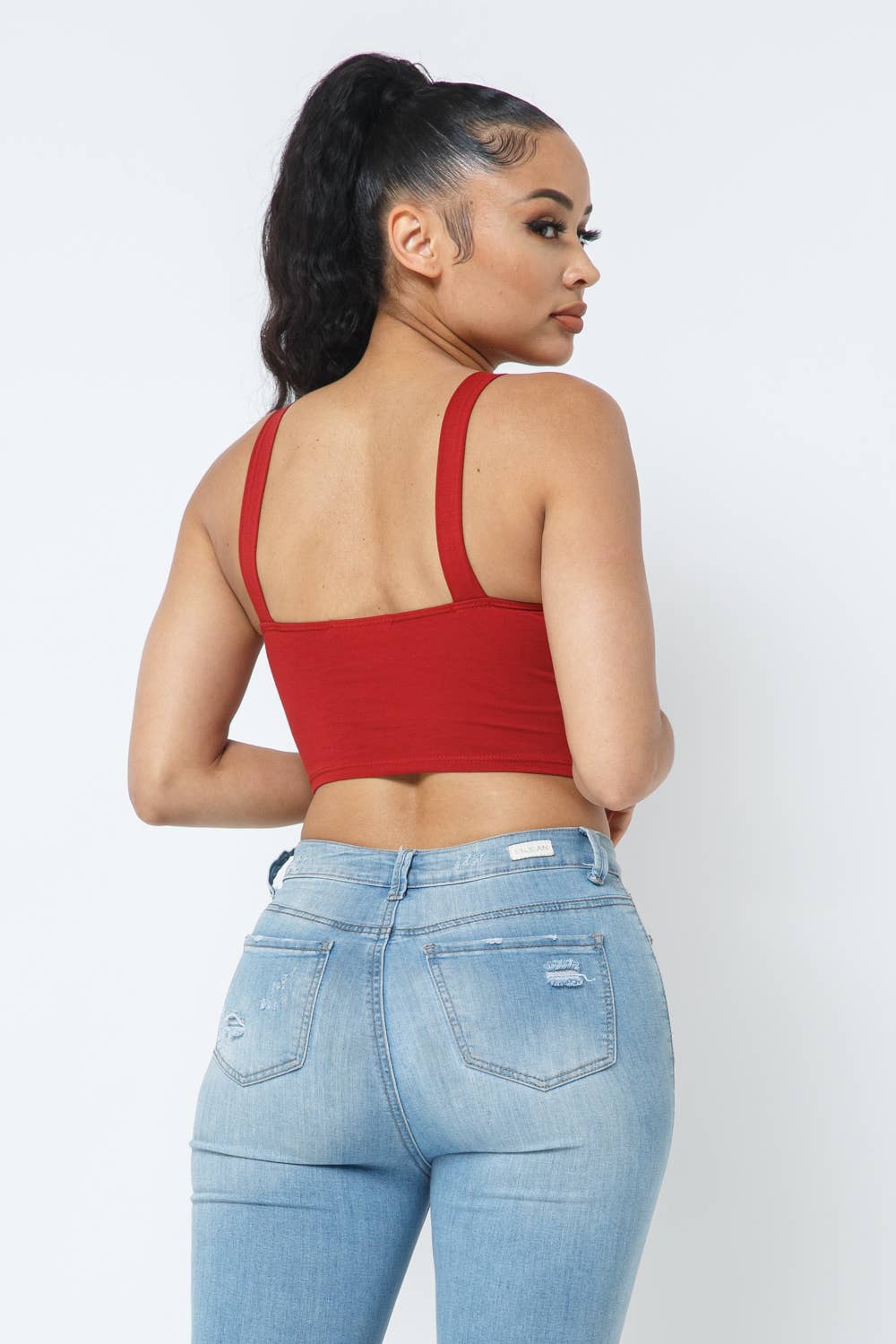 Julia by LoveJ - Wholesale Knit Top - Women's - V Cut Detail Sleeveless Crop Top10