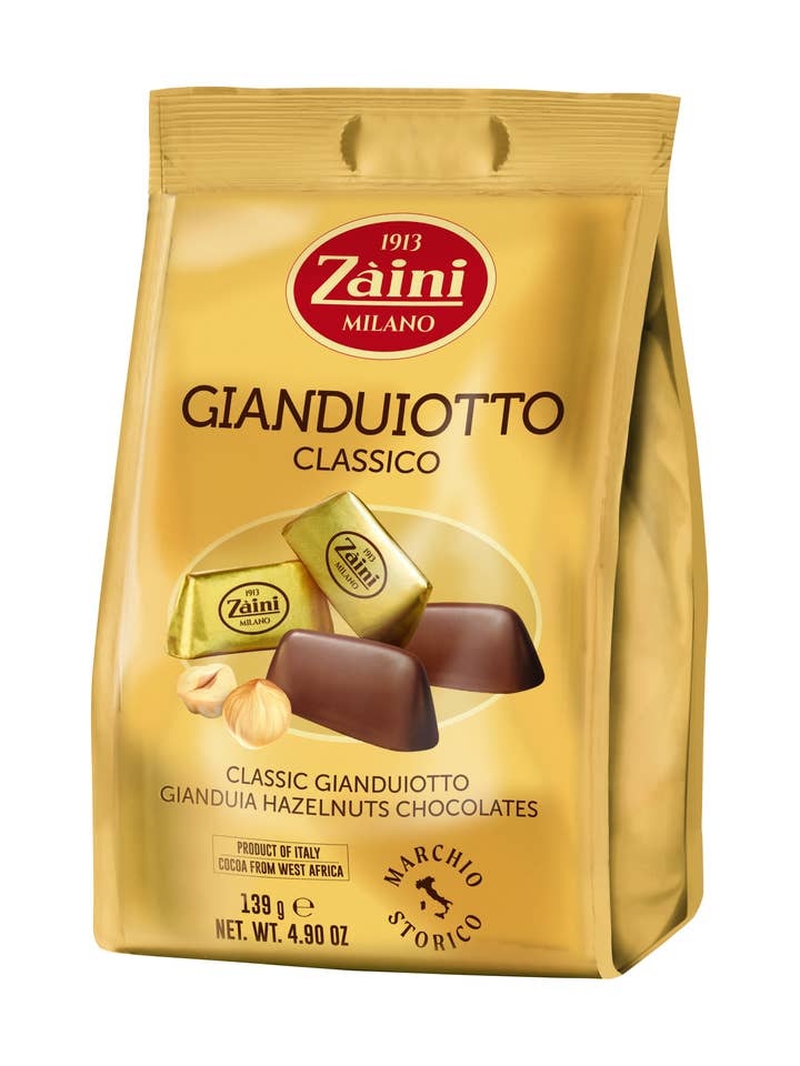 Zaini Milano's Classic Gianduiotto 139g Bag for wholesale by Dulcefina Chocolate and Sweets