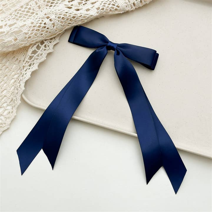 ACCITY - Wholesale Scrunchie - Women's - DOUBLE-LAYER BOW RIBBON TASSEL HAIR ACCESSORIES_CWAHA4161